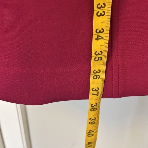 Etcetera Berry Red Knee-Length Zipper Detail Pockets Back Zipper Closure Dress - Picture 7 of 11